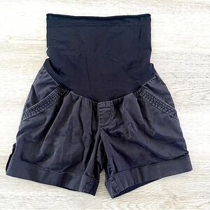 Motherhood Maternity Black Secret Fit Belly Over Belly 5” Shorts Size XS
